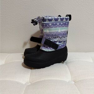 Northside Black Purple Kids 11 Snow Boots